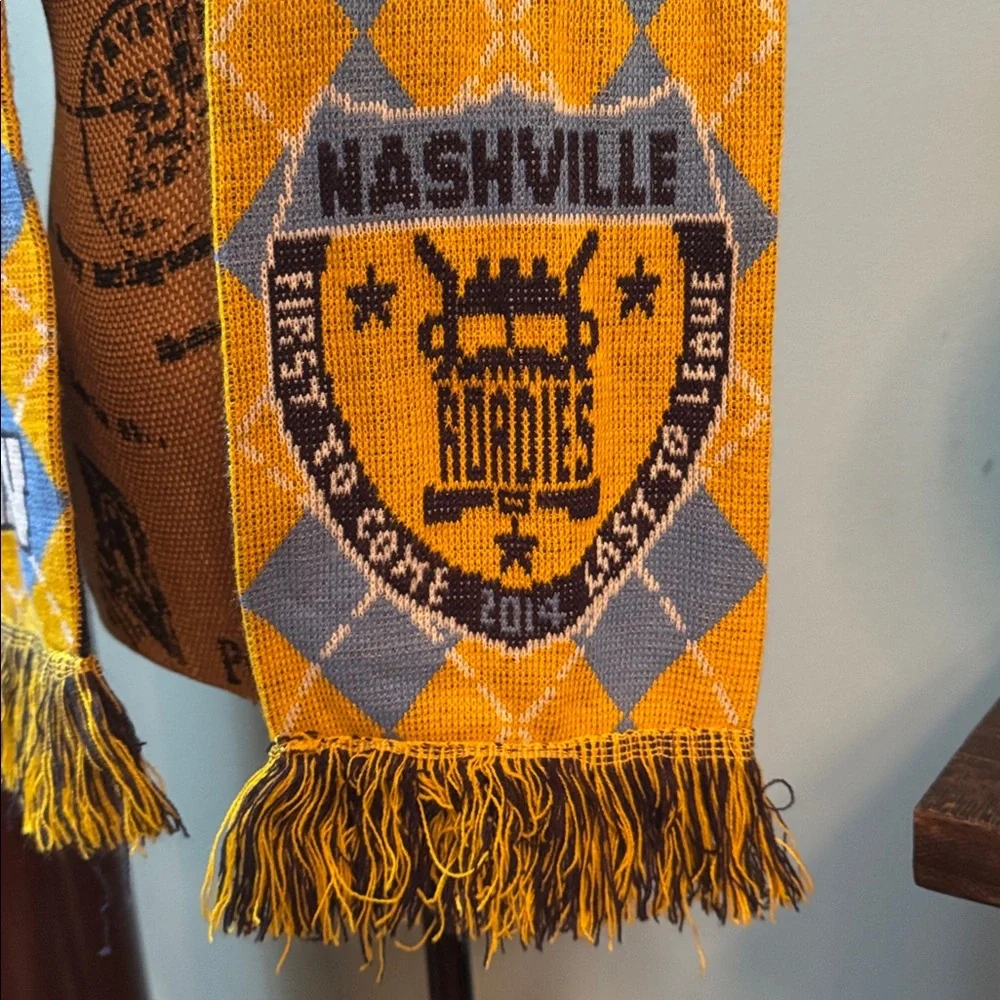 The Nashville Roadies Blue and Yellow Argyle Scarf